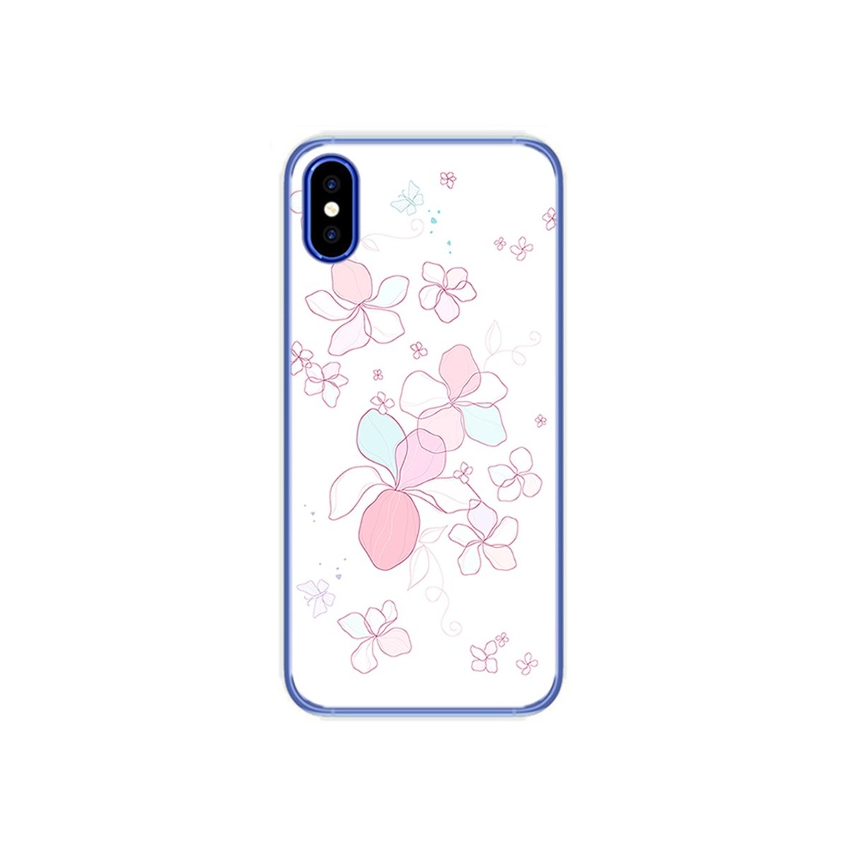 Funda Gel Tpu para Doogee X55 Diseño Flores Minimal Dibujos