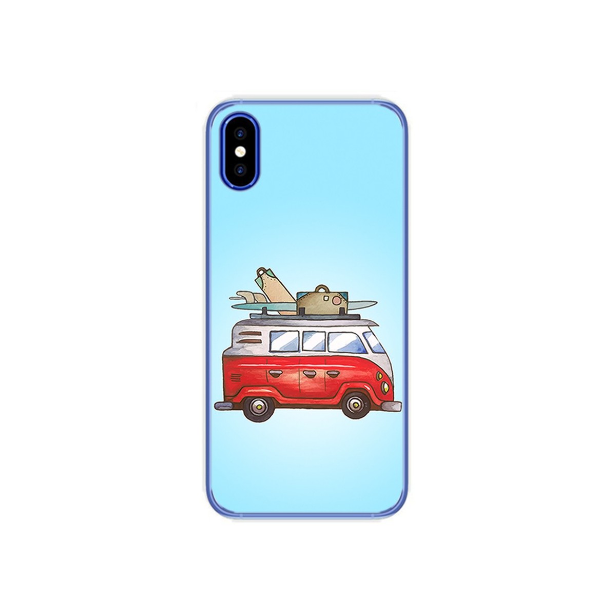 Funda Gel Tpu para Doogee X55 Diseño Furgoneta Dibujos