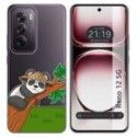 Funda Silicona Transparente para Oppo Reno 12 5G diseño Panda Dibujos