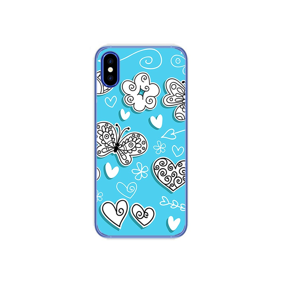 Funda Gel Tpu para Doogee X55 Diseño Mariposas Dibujos