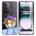 Funda Silicona Transparente para Oppo Reno 12 Pro 5G diseño Cabra Dibujos