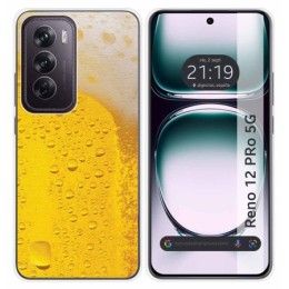 Funda Silicona para Oppo Reno 12 Pro 5G diseño Cerveza Dibujos