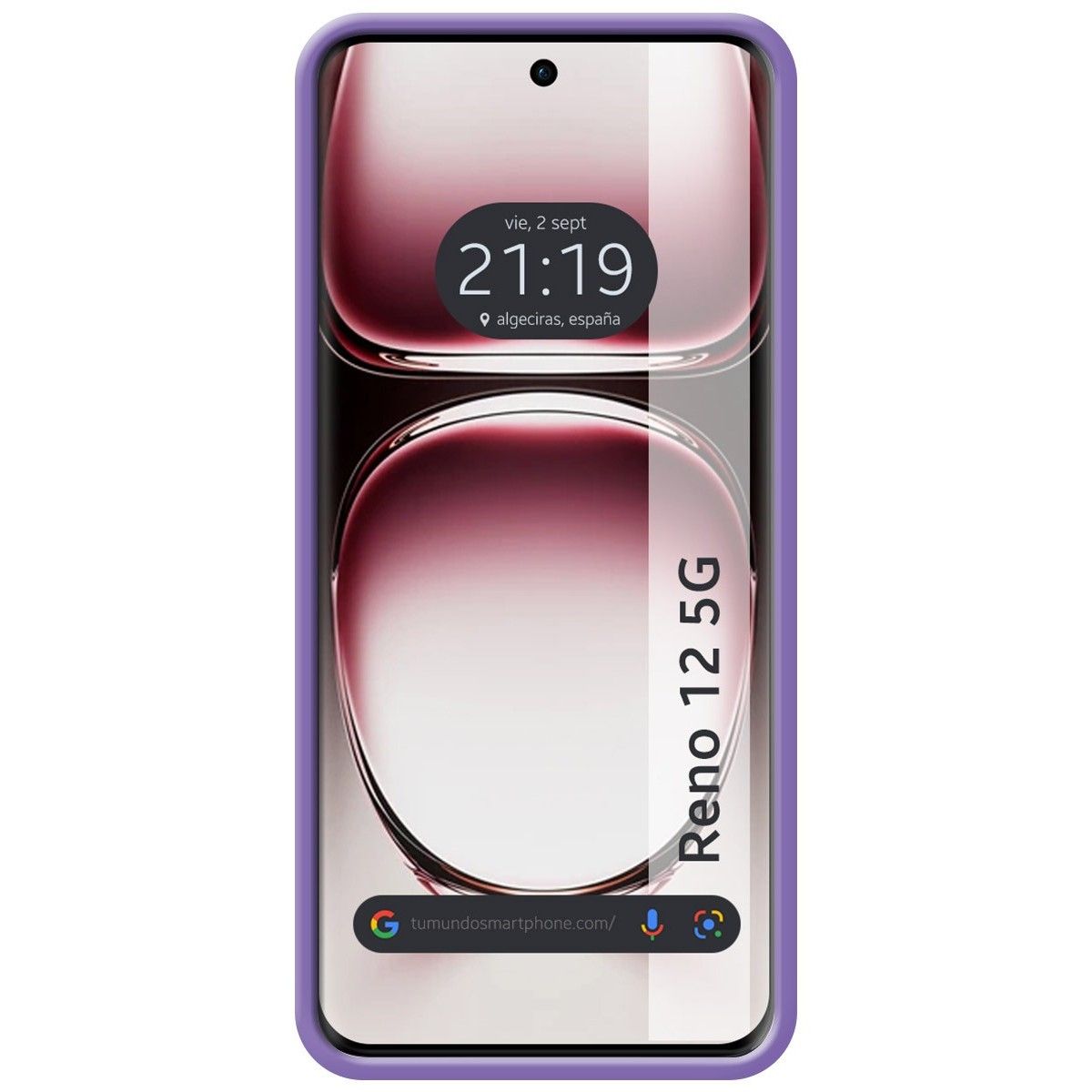 Funda Silicona Líquida Ultra Suave para Oppo Reno 12 5G color Morada