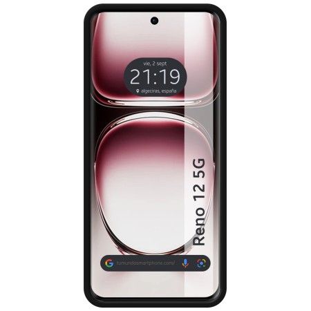 Funda Silicona Líquida Ultra Suave para Oppo Reno 12 5G color Negra