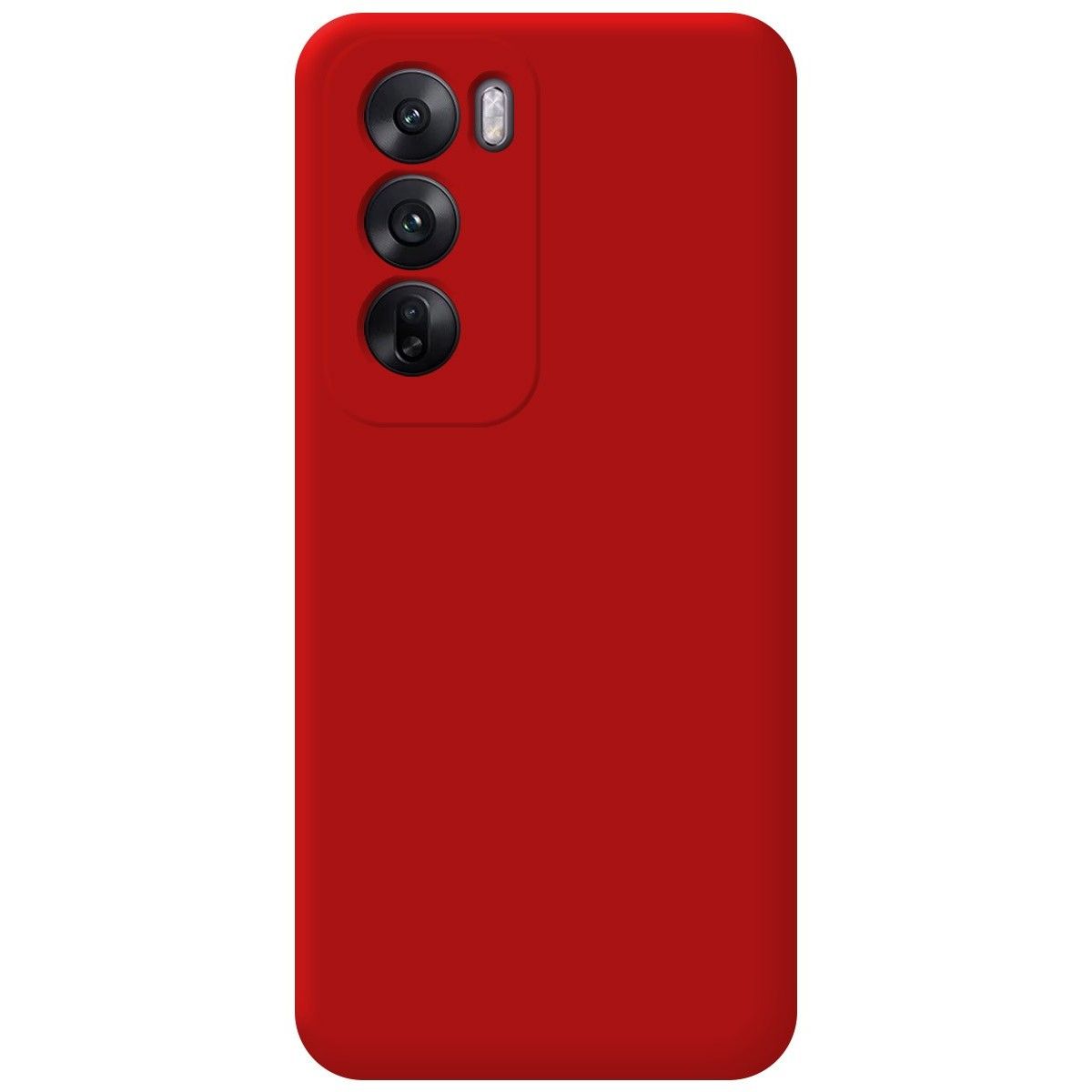 Funda Silicona Líquida Ultra Suave para Oppo Reno 12 5G color Roja