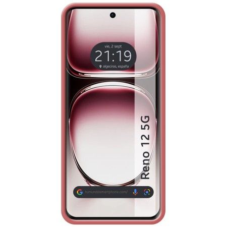 Funda Silicona Líquida Ultra Suave para Oppo Reno 12 5G color Rosa