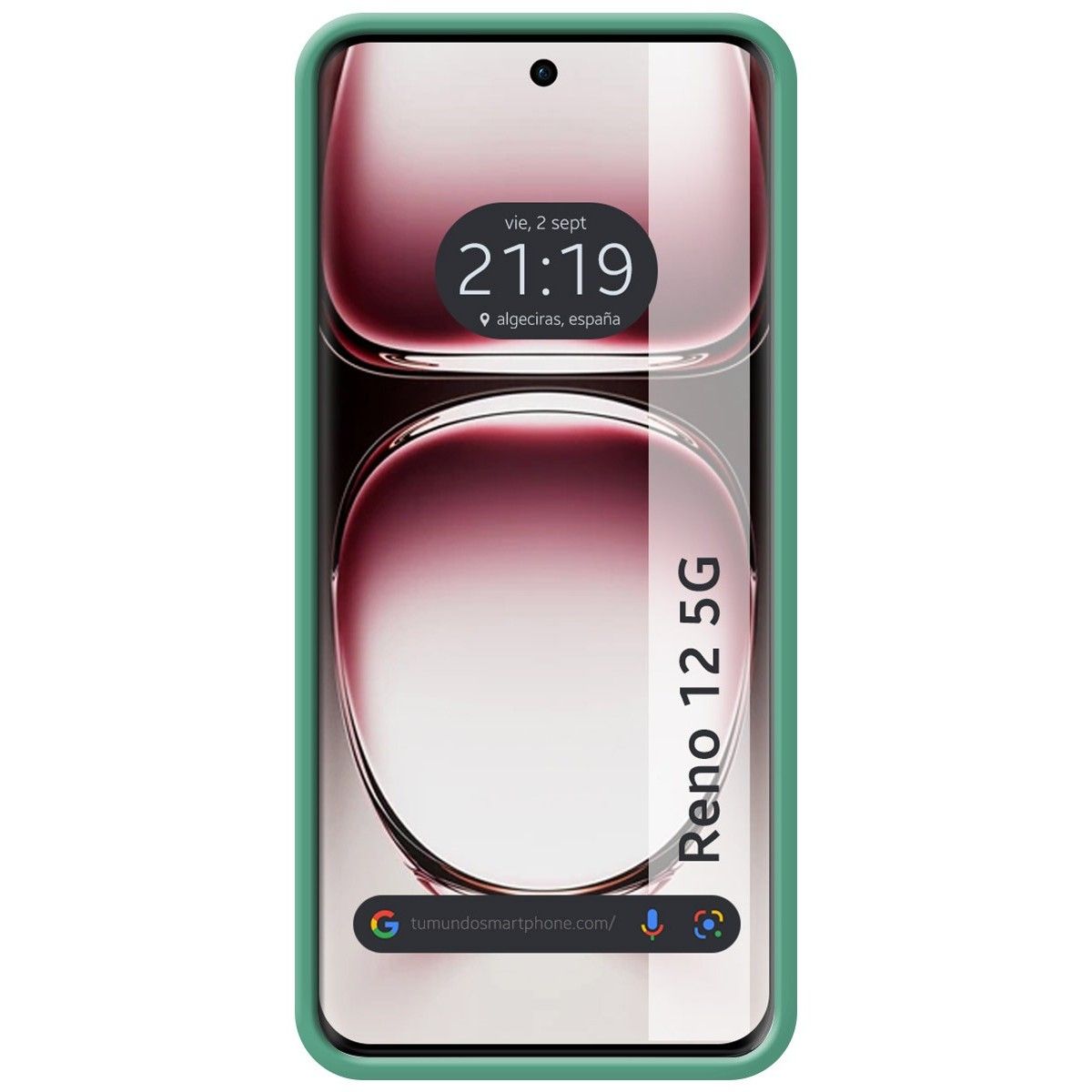 Funda Silicona Líquida Ultra Suave para Oppo Reno 12 5G color Verde