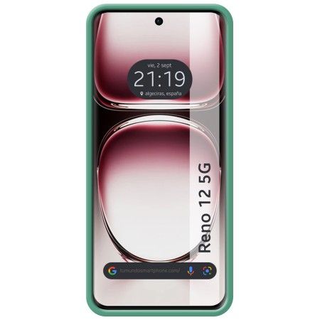 Funda Silicona Líquida Ultra Suave para Oppo Reno 12 5G color Verde