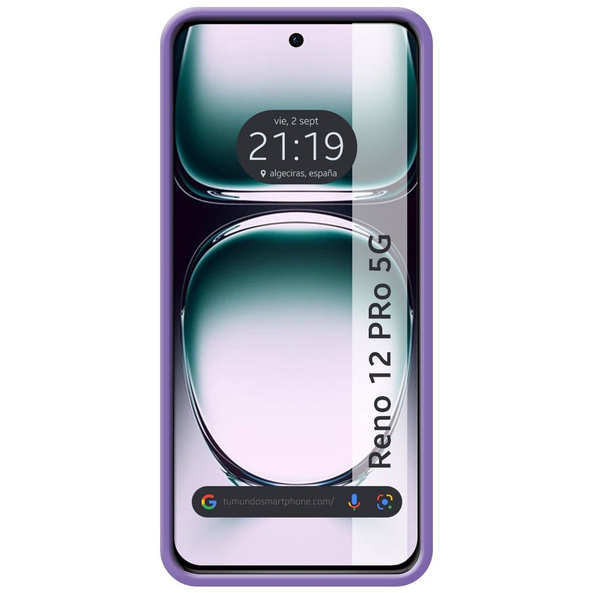 Funda Silicona Líquida Ultra Suave para Oppo Reno 12 Pro 5G color Morada