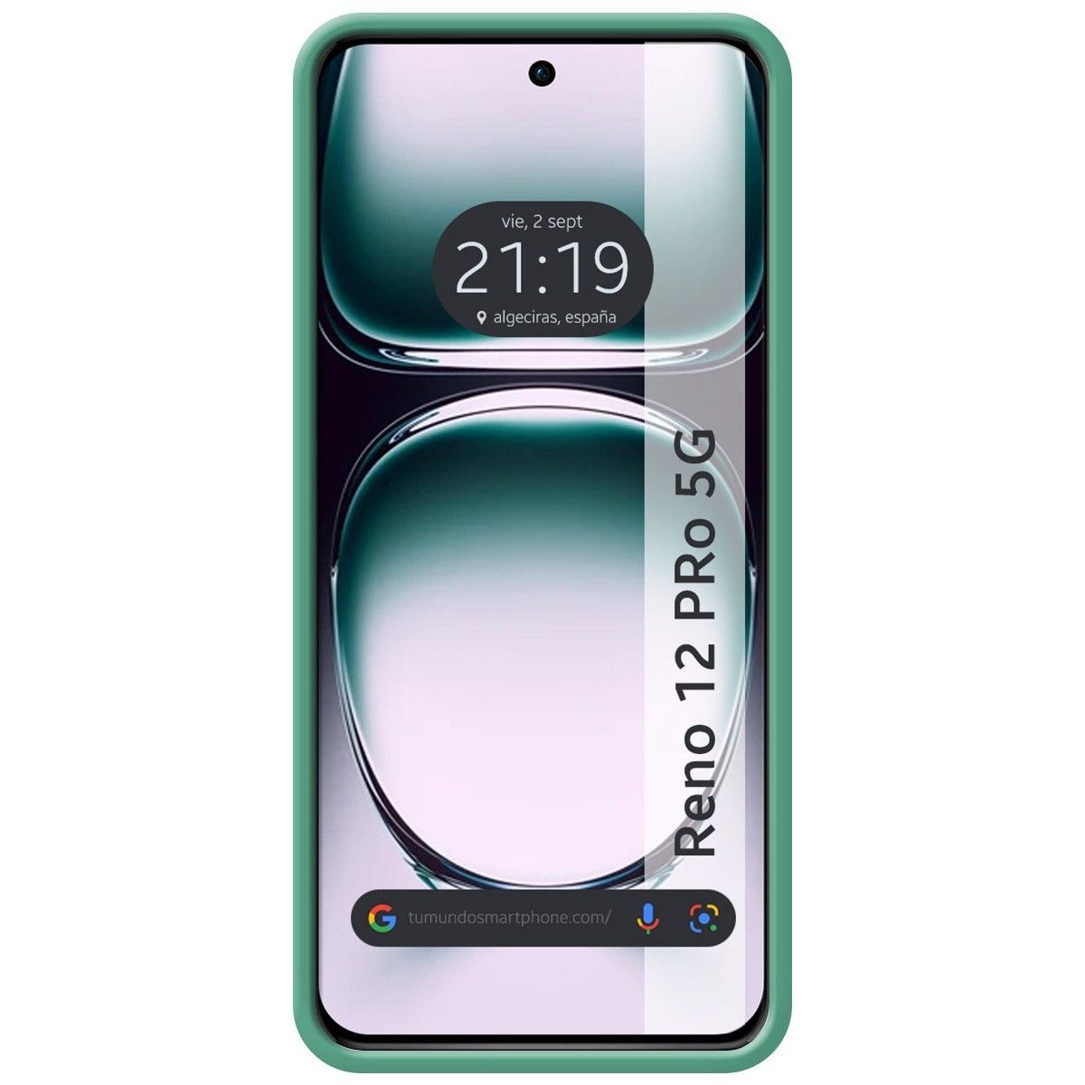 Funda Silicona Líquida Ultra Suave para Oppo Reno 12 Pro 5G color Verde