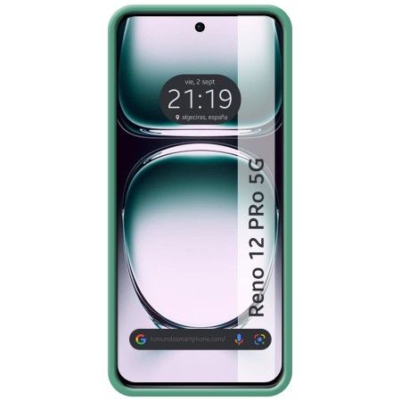 Funda Silicona Líquida Ultra Suave para Oppo Reno 12 Pro 5G color Verde