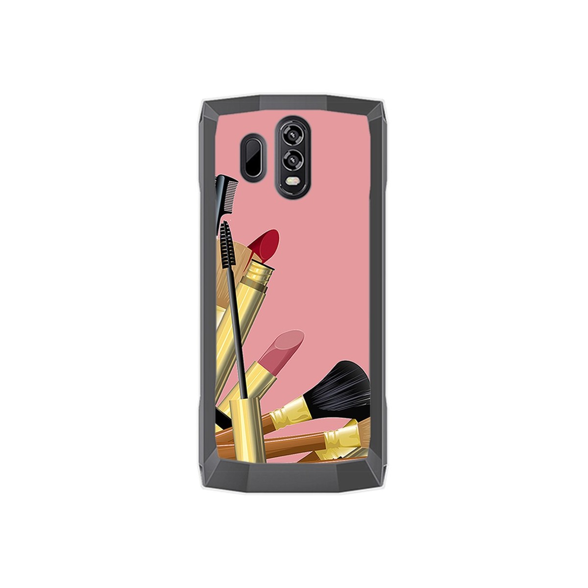 Funda Gel Tpu para Homtom HT70 Diseño Brochas Dibujos