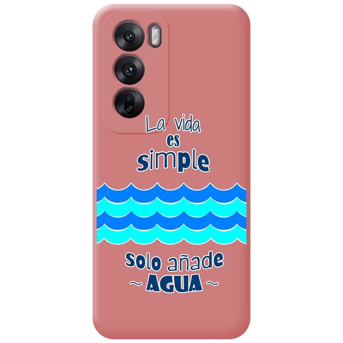 Funda Silicona Líquida Rosa para Oppo Reno 12 Pro 5G diseño Agua Dibujos