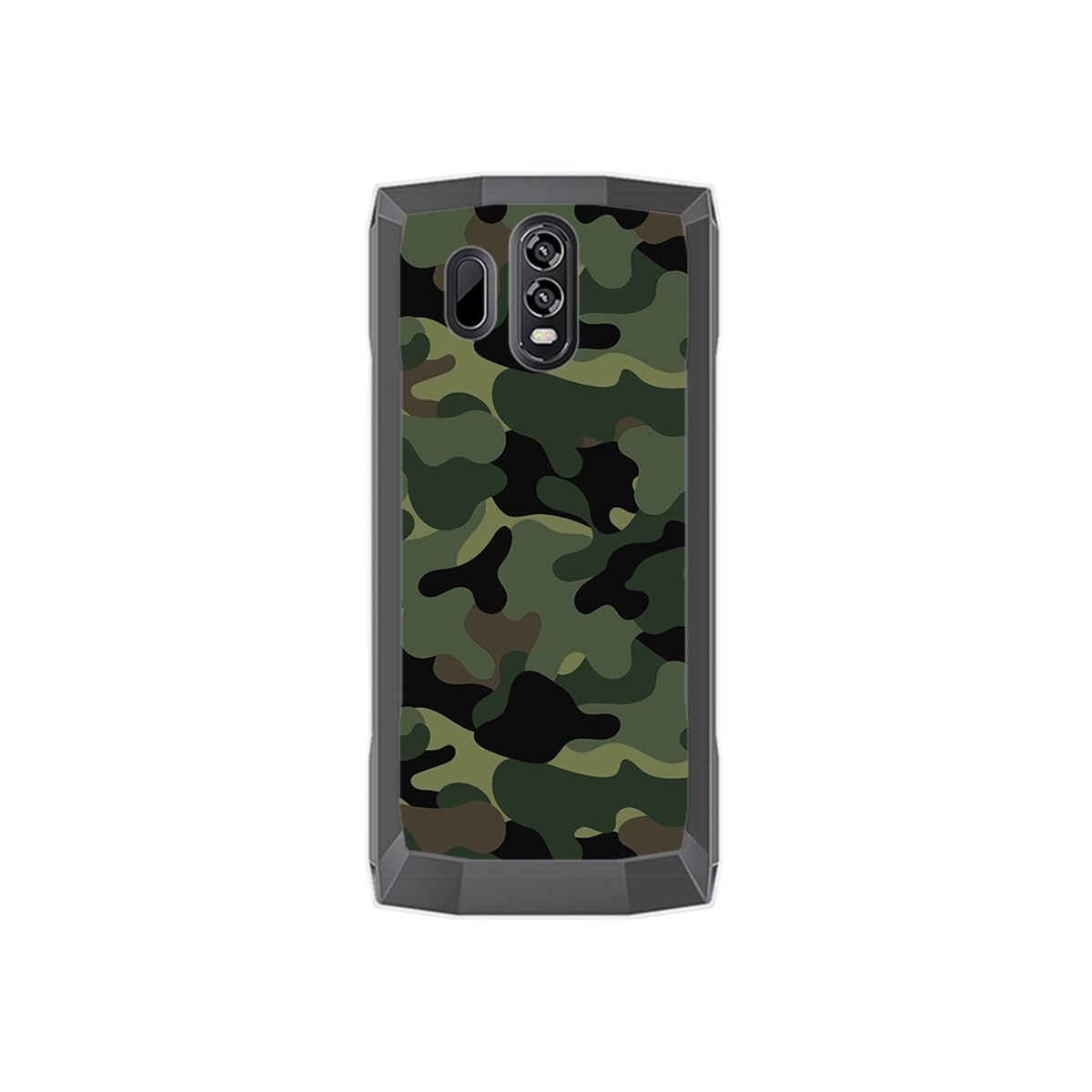 Funda Gel Tpu para Homtom HT70 Diseño Camuflaje Dibujos
