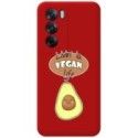 Funda Silicona Líquida Roja para Oppo Reno 12 Pro 5G diseño Vegan Life Dibujos