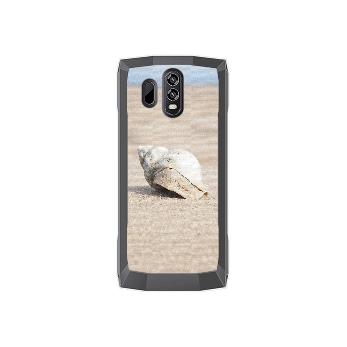 Funda Gel Tpu para Homtom HT70 Diseño Concha Dibujos