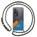 Personaliza tu Funda Colgante Transparente para Oppo A80 5G con Cordon Verde / Dorado Dibujo Personalizada