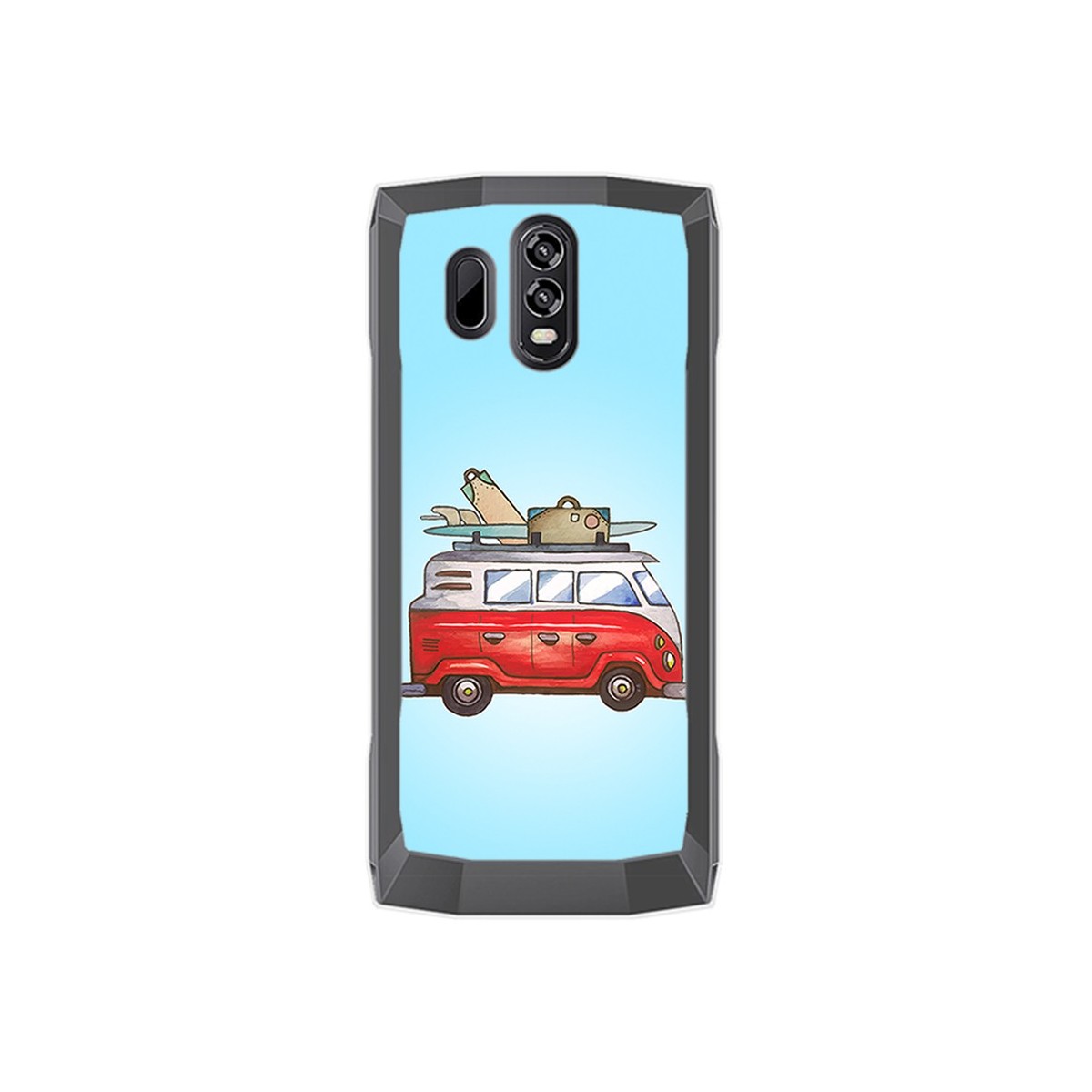 Funda Gel Tpu para Homtom HT70 Diseño Furgoneta Dibujos
