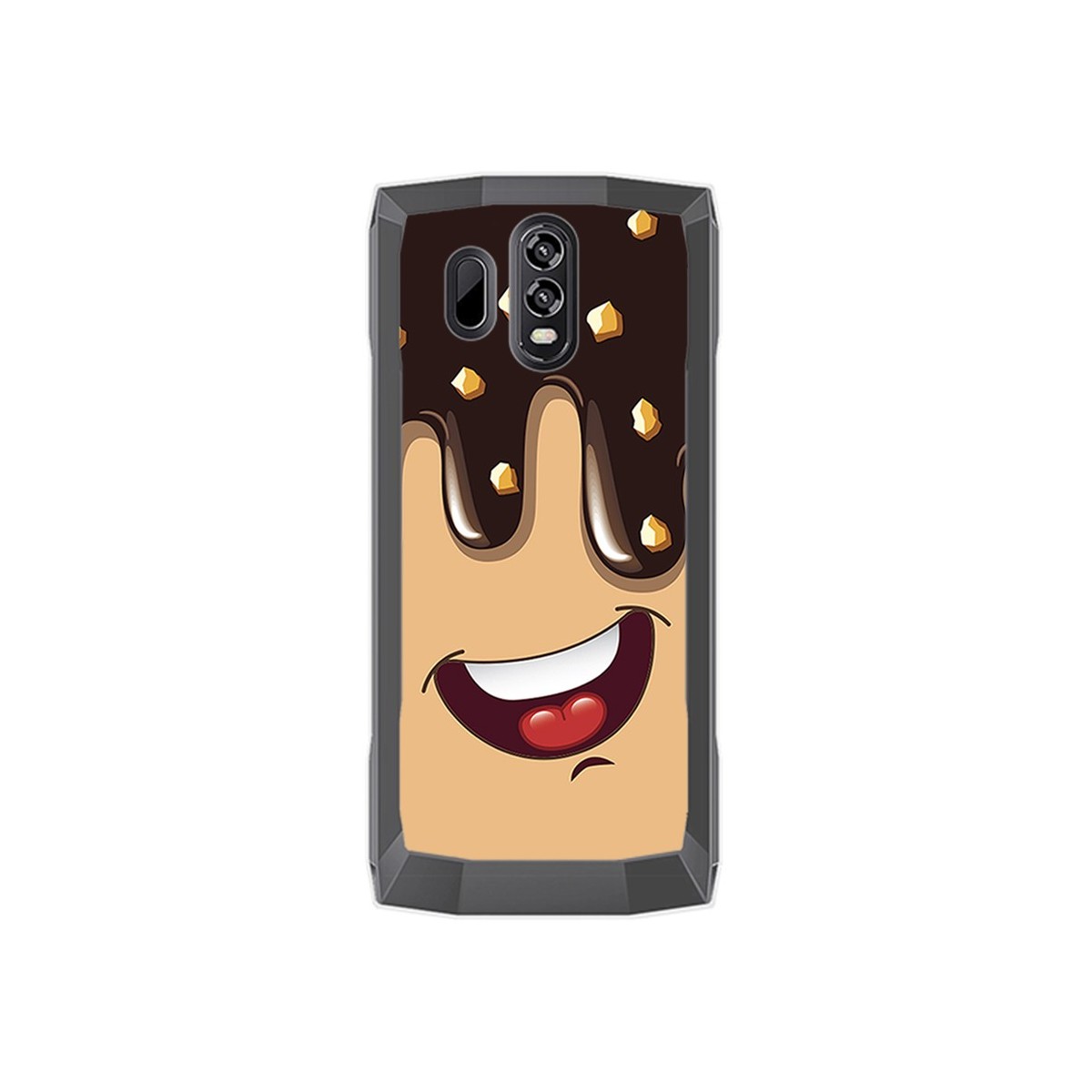 Funda Gel Tpu para Homtom HT70 Diseño Helado Chocolate Dibujos