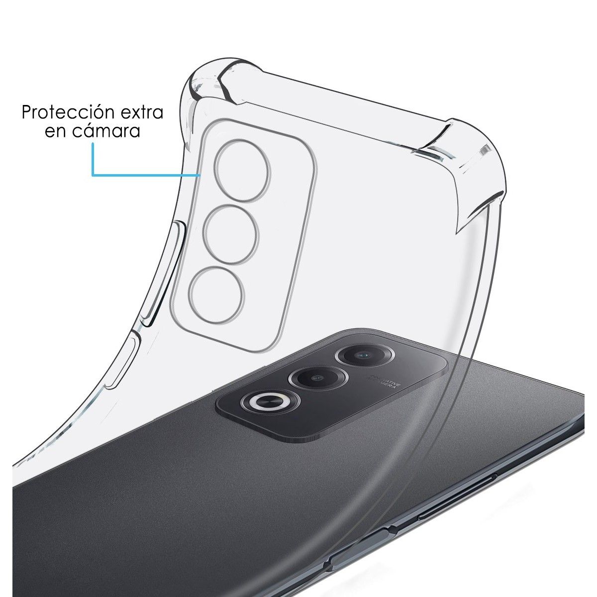 Funda Silicona Antigolpes Transparente para Oppo A80 5G