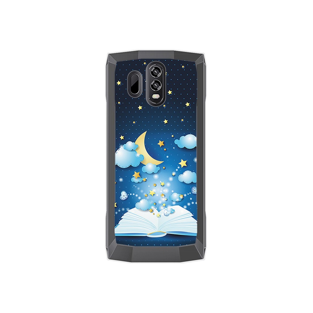 Funda Gel Tpu para Homtom HT70 Diseño Libro Cuentos Dibujos