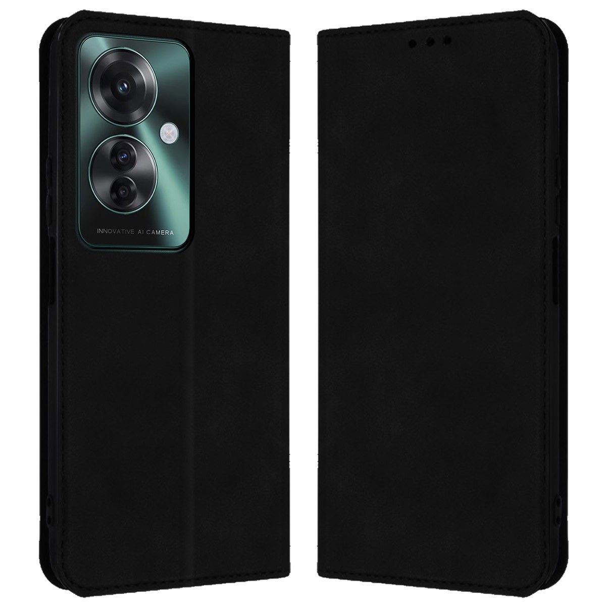 Funda Libro de Polipiel con tarjetero para Oppo Reno 11F 5G color Negra