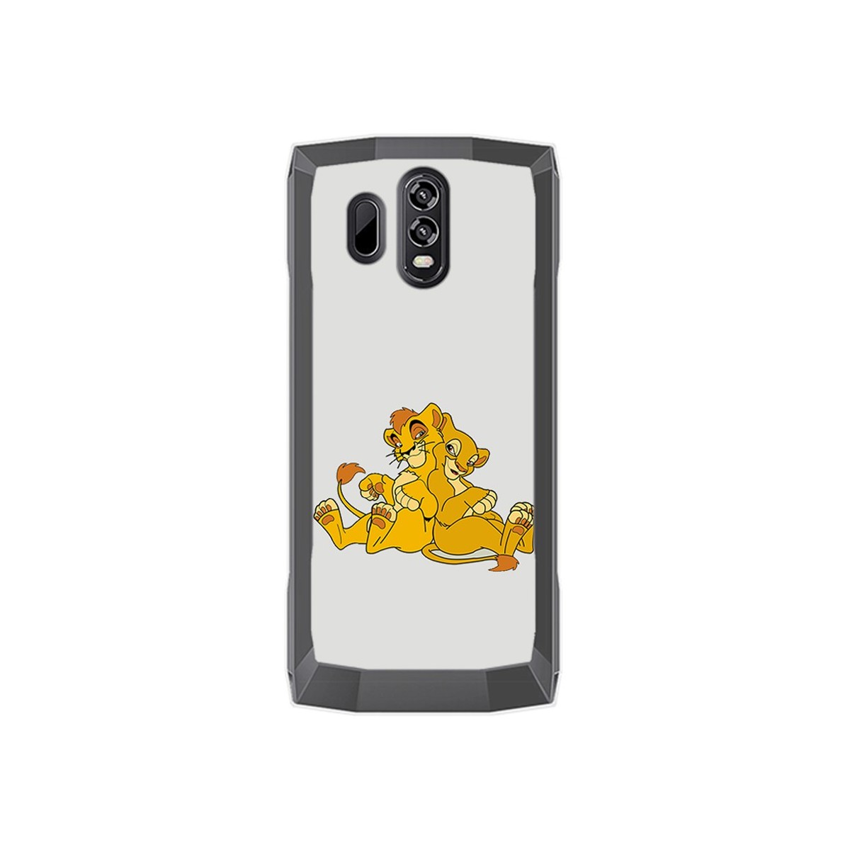 Funda Gel Tpu para Homtom HT70 Diseño Leones Dibujos