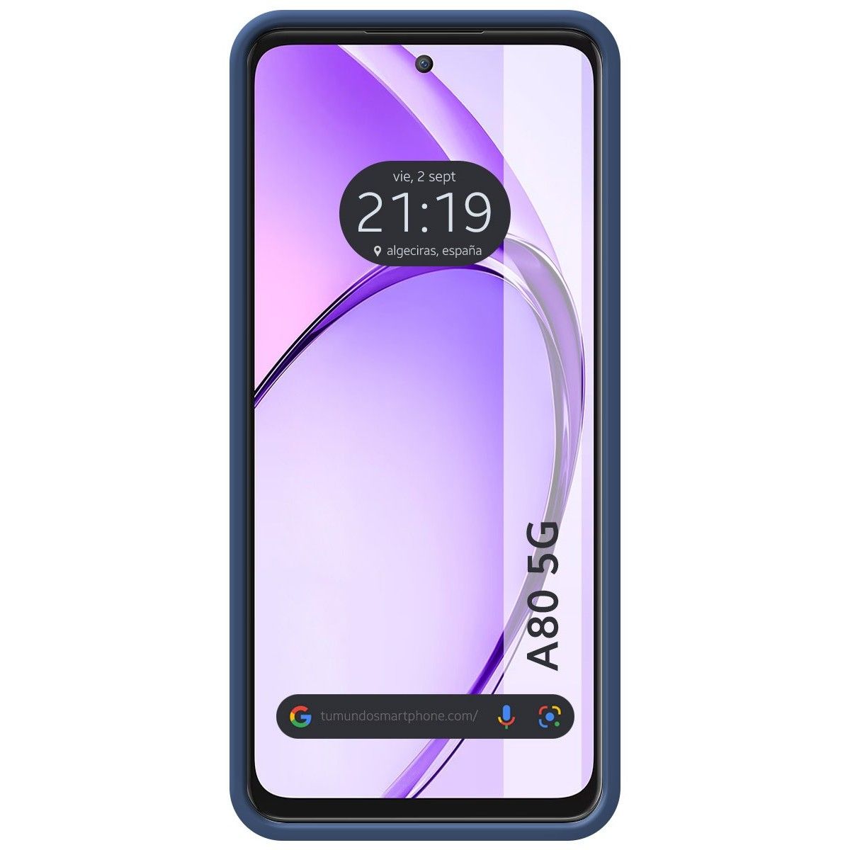 Funda Silicona Líquida Ultra Suave para Oppo A80 5G color Azul Oscuro