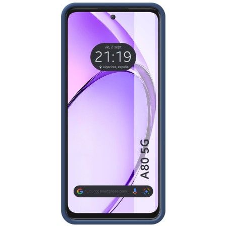 Funda Silicona Líquida Ultra Suave para Oppo A80 5G color Azul Oscuro
