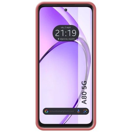 Funda Silicona Líquida Ultra Suave para Oppo A80 5G color Rosa