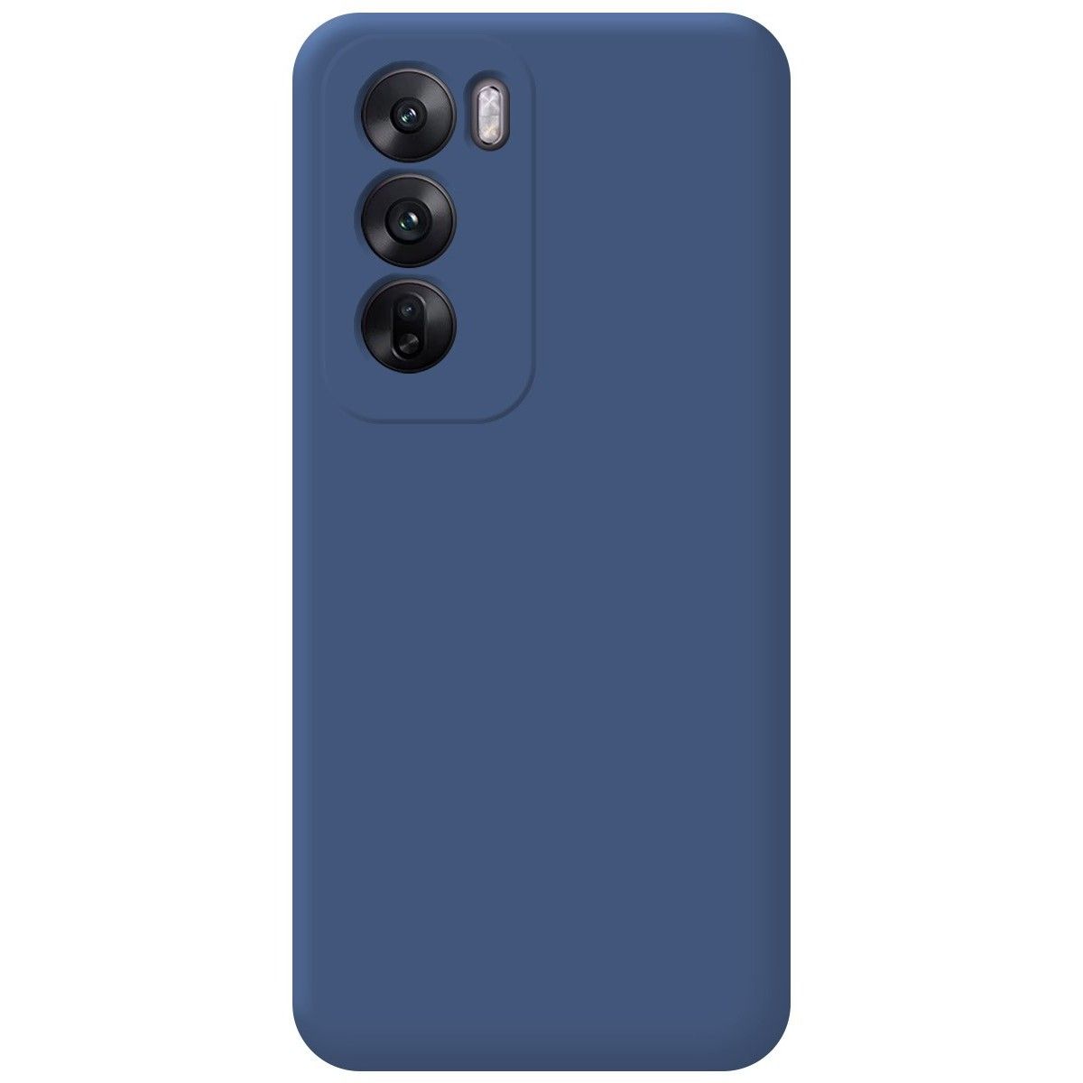 Funda Silicona Líquida Ultra Suave para Oppo Reno 12 Pro 5G color Azul Oscuro