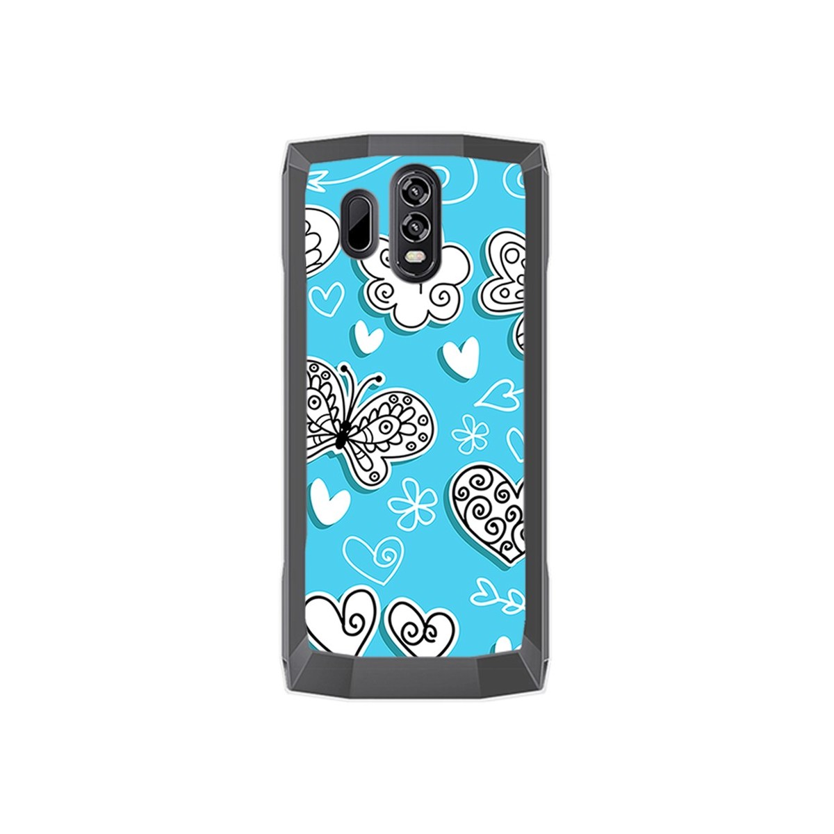 Funda Gel Tpu para Homtom HT70 Diseño Mariposas Dibujos