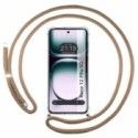 Funda Colgante Transparente para Oppo Reno 12 Pro 5G con Cordon Camel