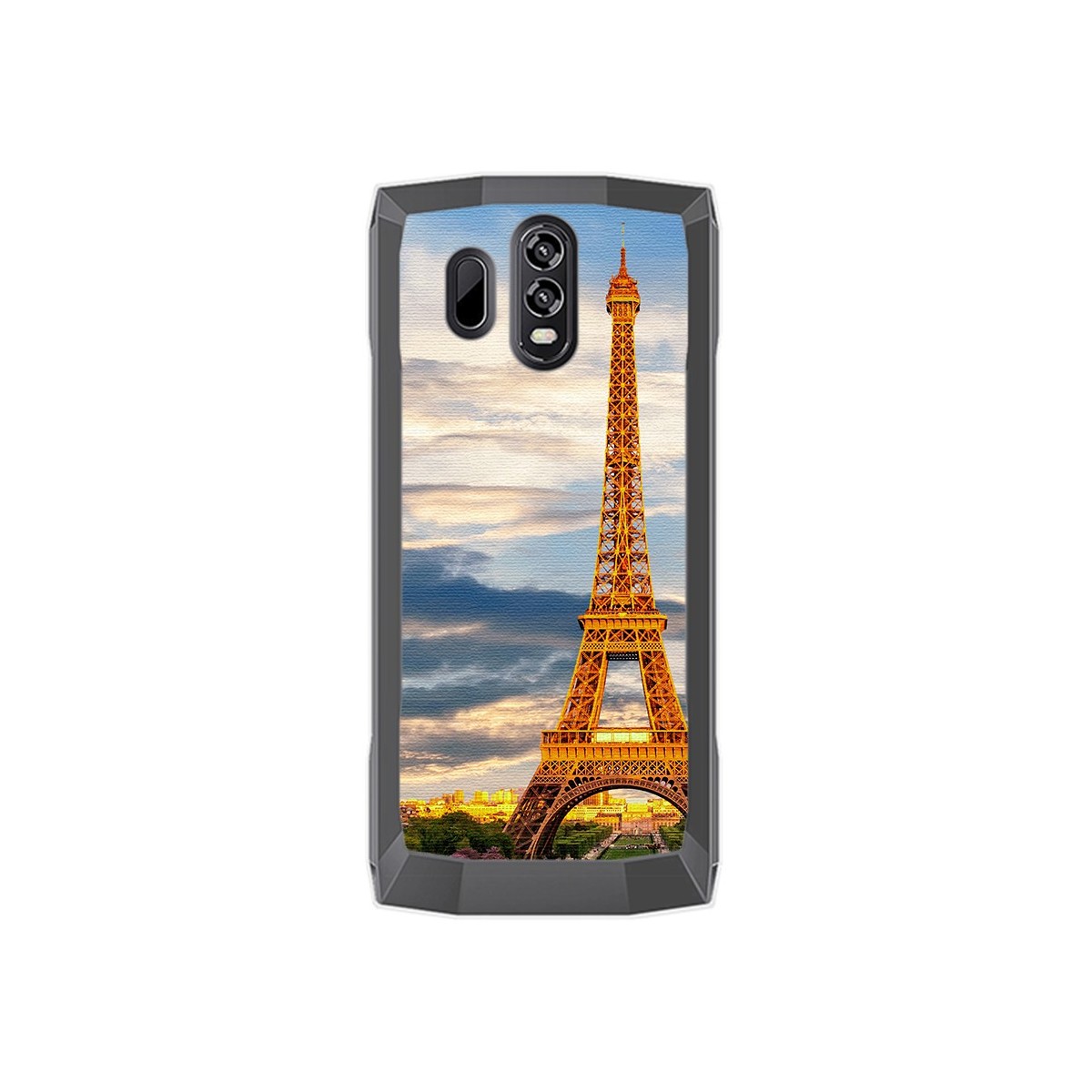 Funda Gel Tpu para Homtom HT70 Diseño Paris Dibujos