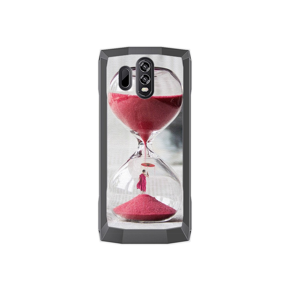 Funda Gel Tpu para Homtom HT70 Diseño Reloj Dibujos