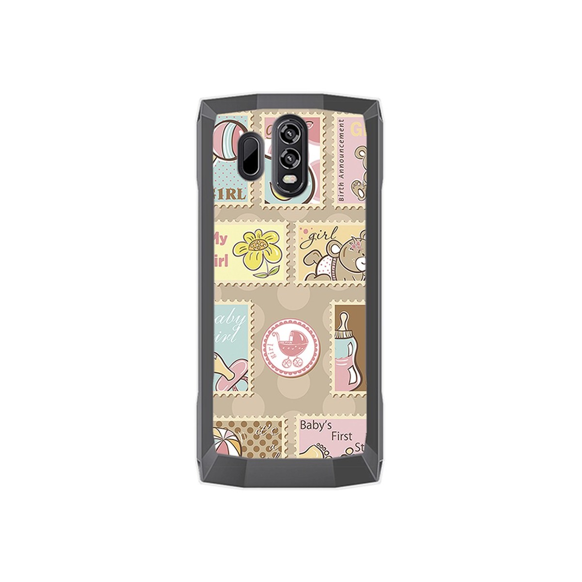 Funda Gel Tpu para Homtom HT70 Diseño Sellos Dibujos