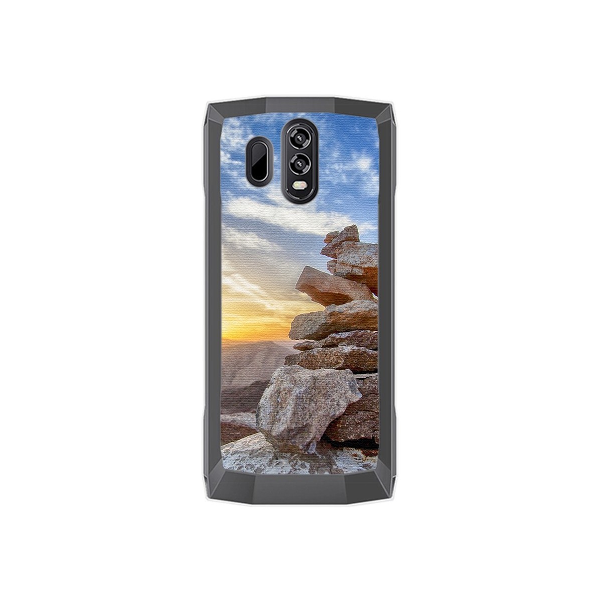 Funda Gel Tpu para Homtom HT70 Diseño Sunset Dibujos