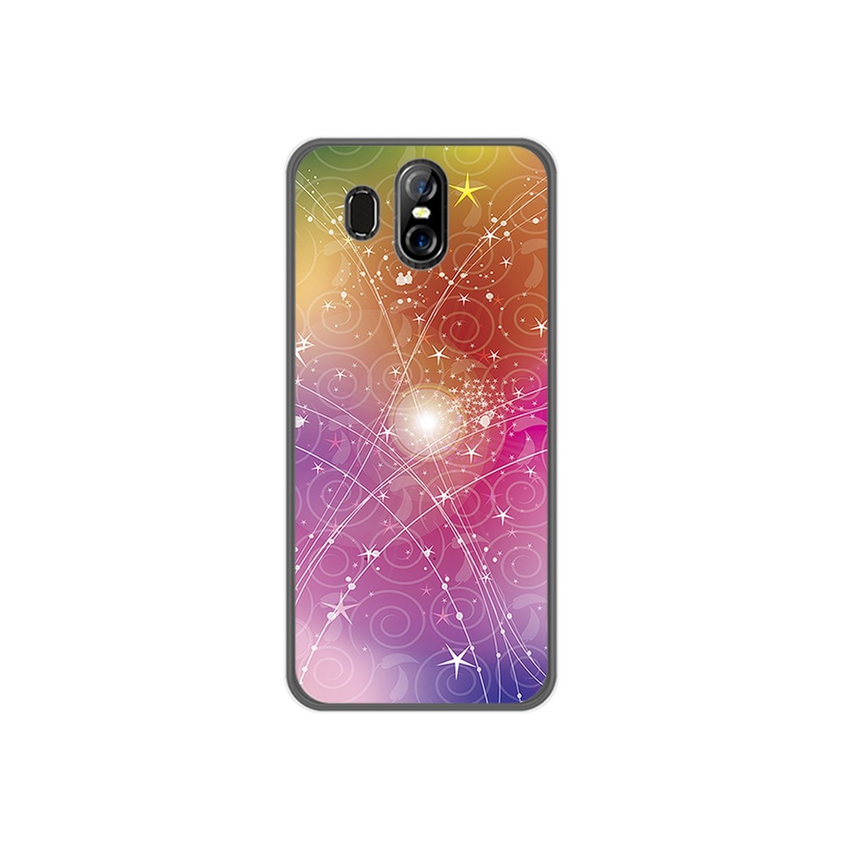 Funda Gel Tpu para Homtom S16 Diseño Abstracto Dibujos