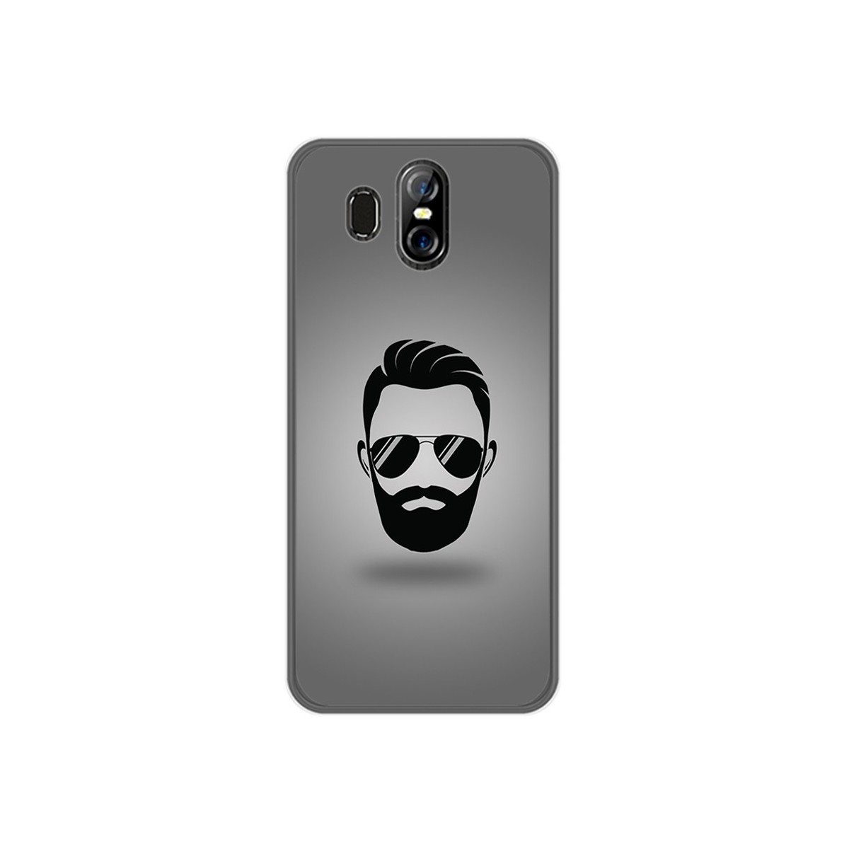 Funda Gel Tpu para Homtom S16 Diseño Barba Dibujos