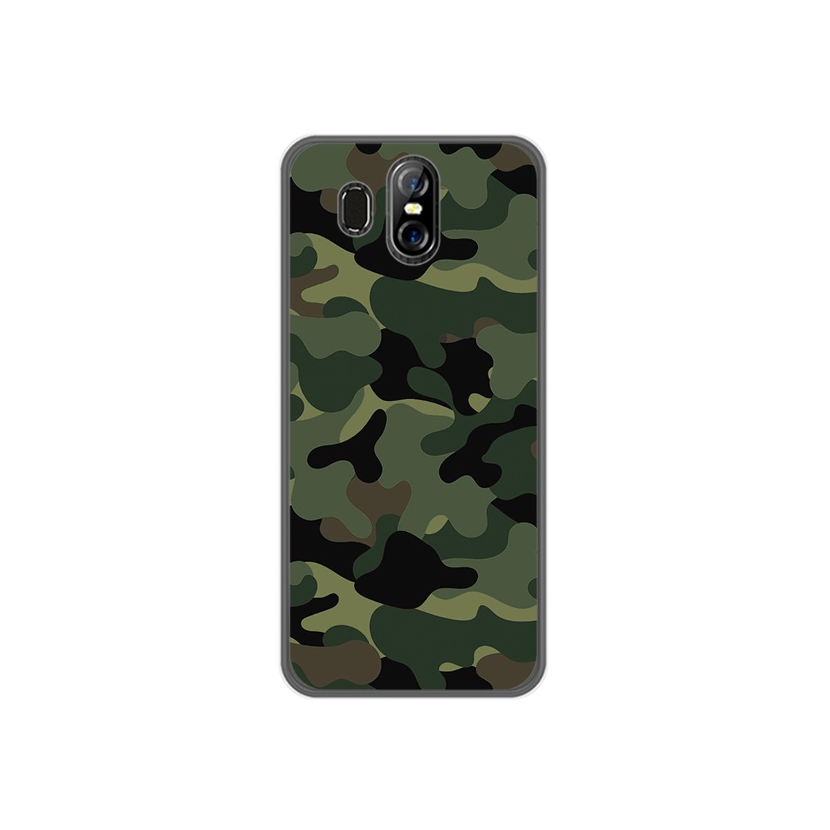 Funda Gel Tpu para Homtom S16 Diseño Camuflaje Dibujos