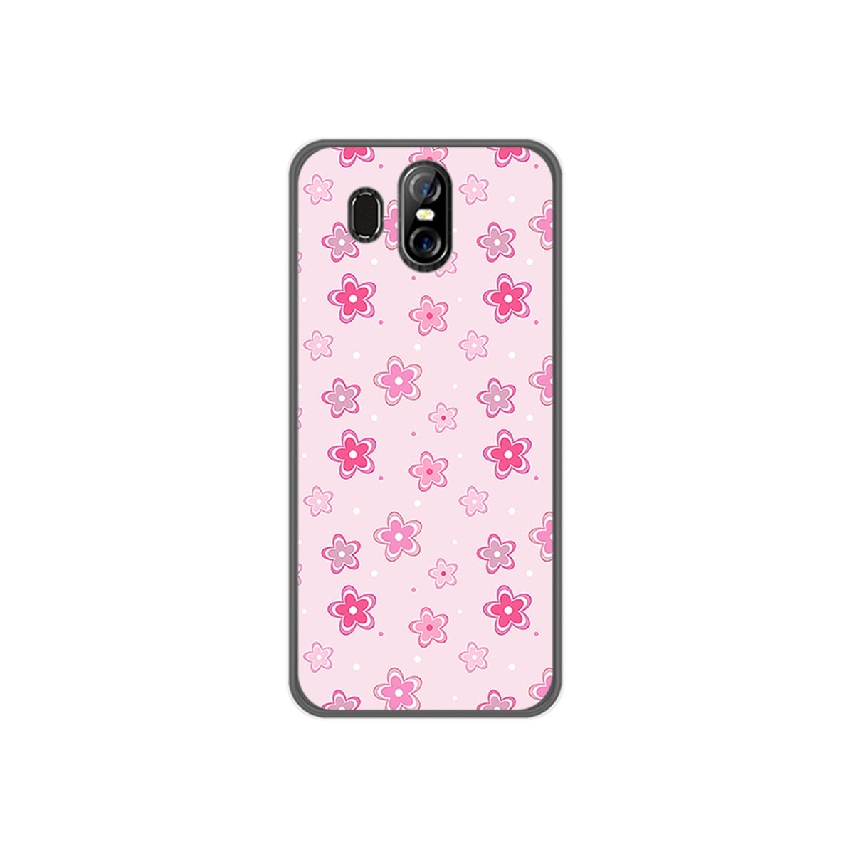Funda Gel Tpu para Homtom S16 Diseño Flores Dibujos