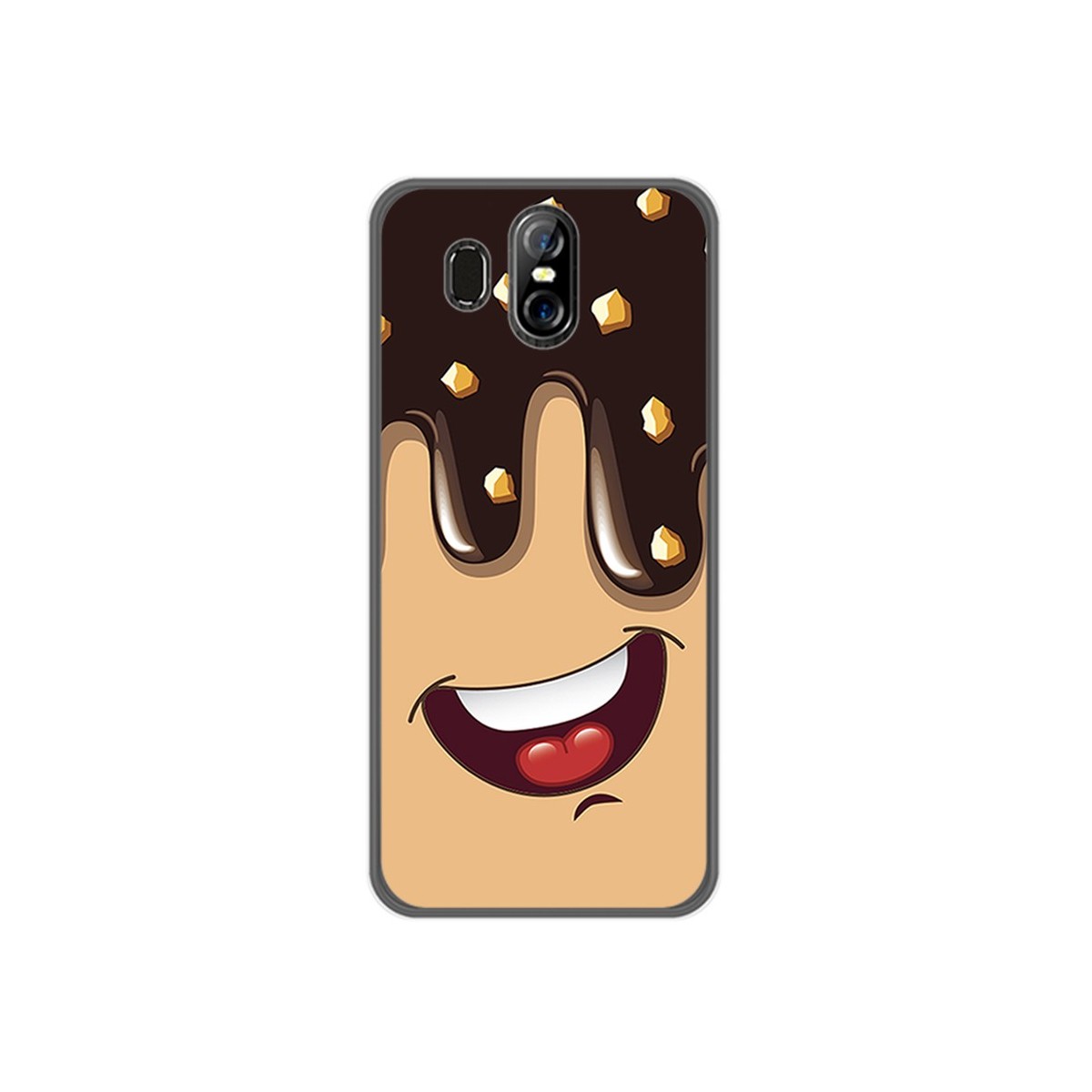 Funda Gel Tpu para Homtom S16 Diseño Helado Chocolate Dibujos
