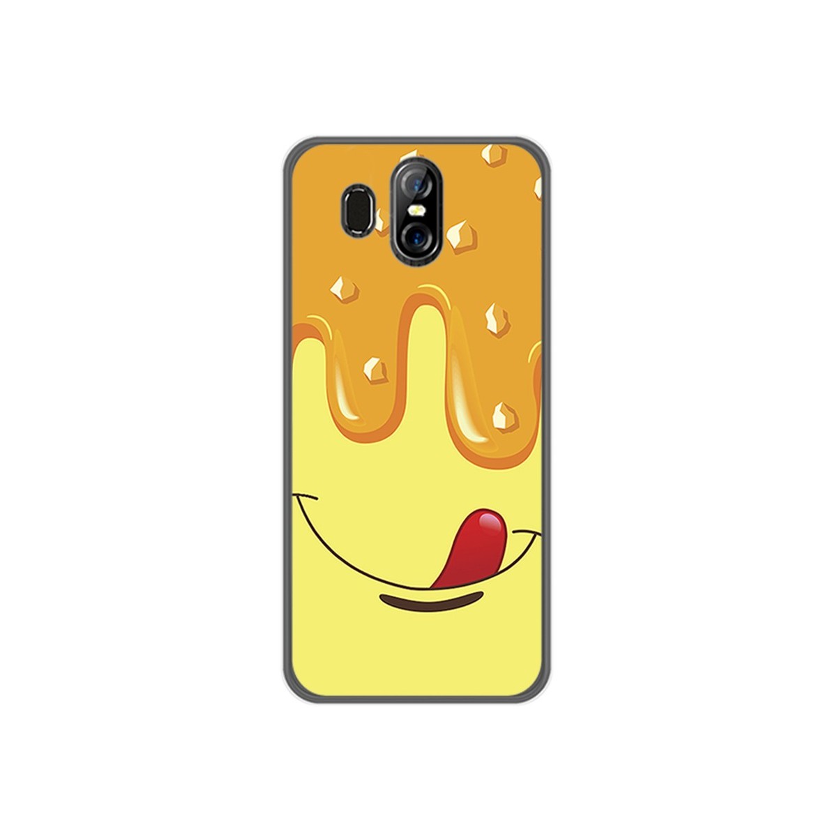 Funda Gel Tpu para Homtom S16 Diseño Helado Vainilla Dibujos