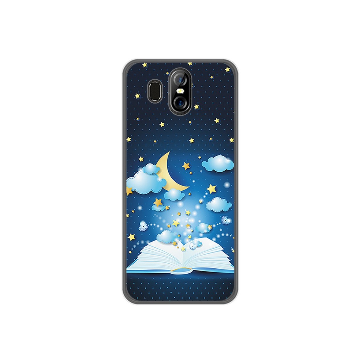 Funda Gel Tpu para Homtom S16 Diseño Libro Cuentos Dibujos