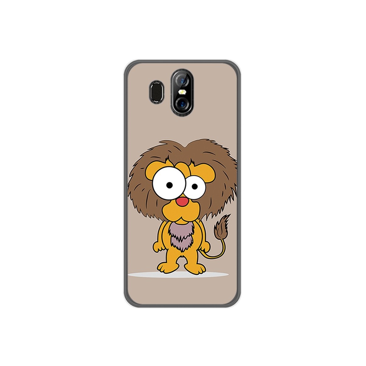 Funda Gel Tpu para Homtom S16 Diseño Leon Dibujos