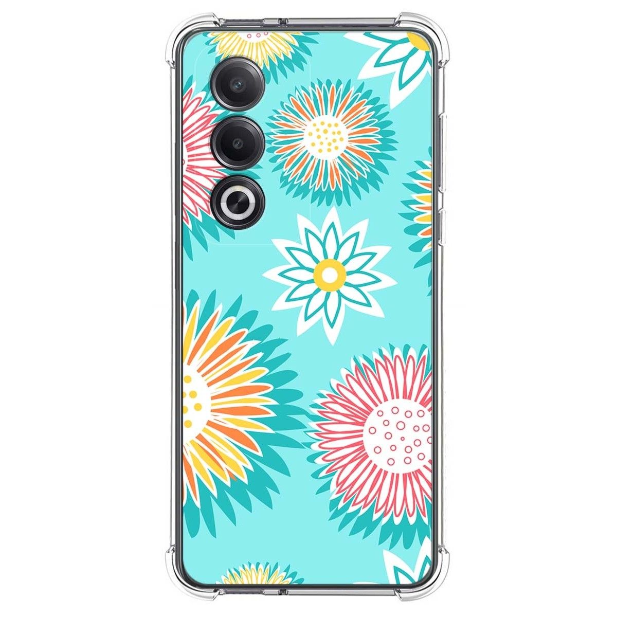 Funda Silicona Antigolpes para Oppo A80 5G diseño Flores 05 Dibujos