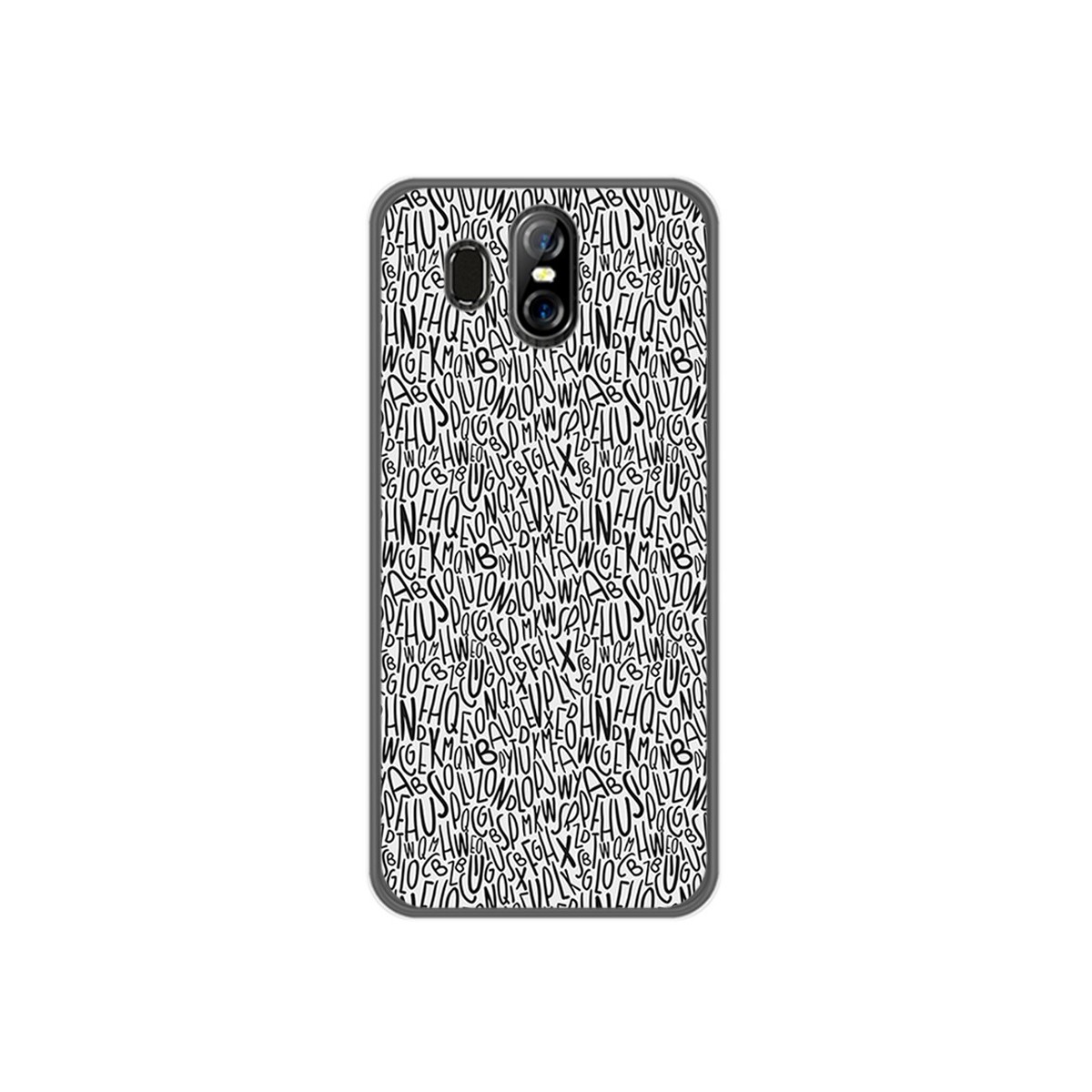 Funda Gel Tpu para Homtom S16 Diseño Letras Dibujos
