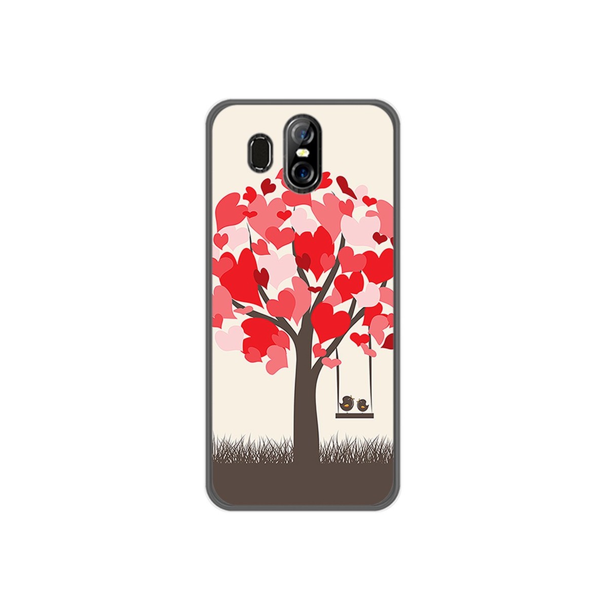 Funda Gel Tpu para Homtom S16 Diseño Pajaritos Dibujos