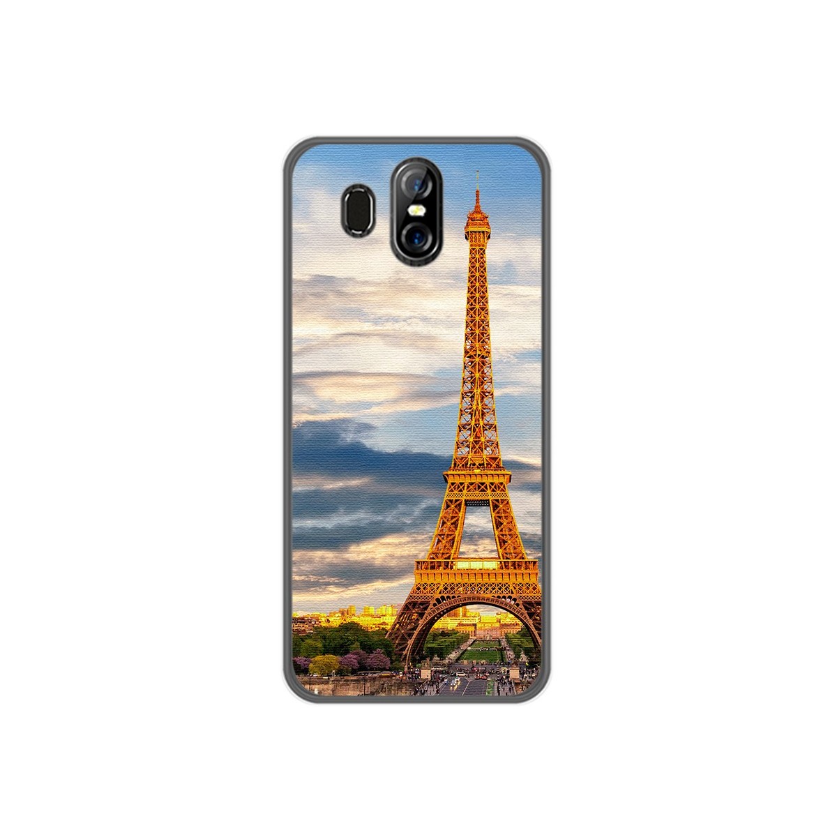 Funda Gel Tpu para Homtom S16 Diseño Paris Dibujos