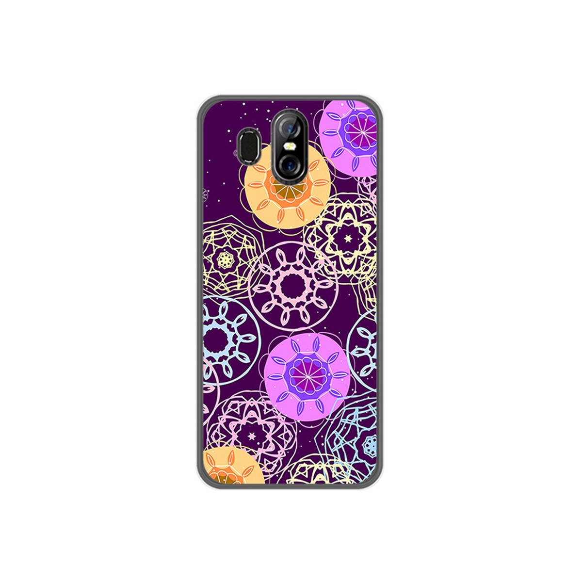 Funda Gel Tpu para Homtom S16 Diseño Radial Dibujos